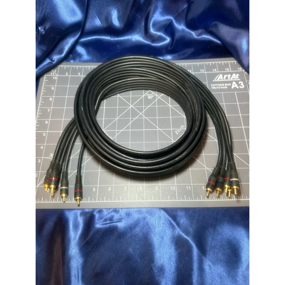 5 RCA Connectors 12' Foot Male/Male RWB Component Audio Video Cable